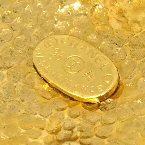 Chanel Clover Brooch Pin Gold 95A 194837 - Picture 2 of 4